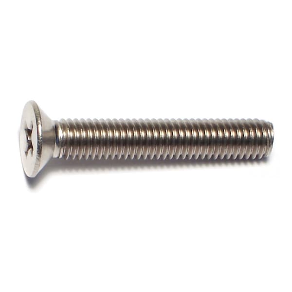 Midwest Fastener M5-0.80 x 30 mm Phillips Flat Machine Screw, Plain A2 Stainless Steel, 12 PK 38065 - main
